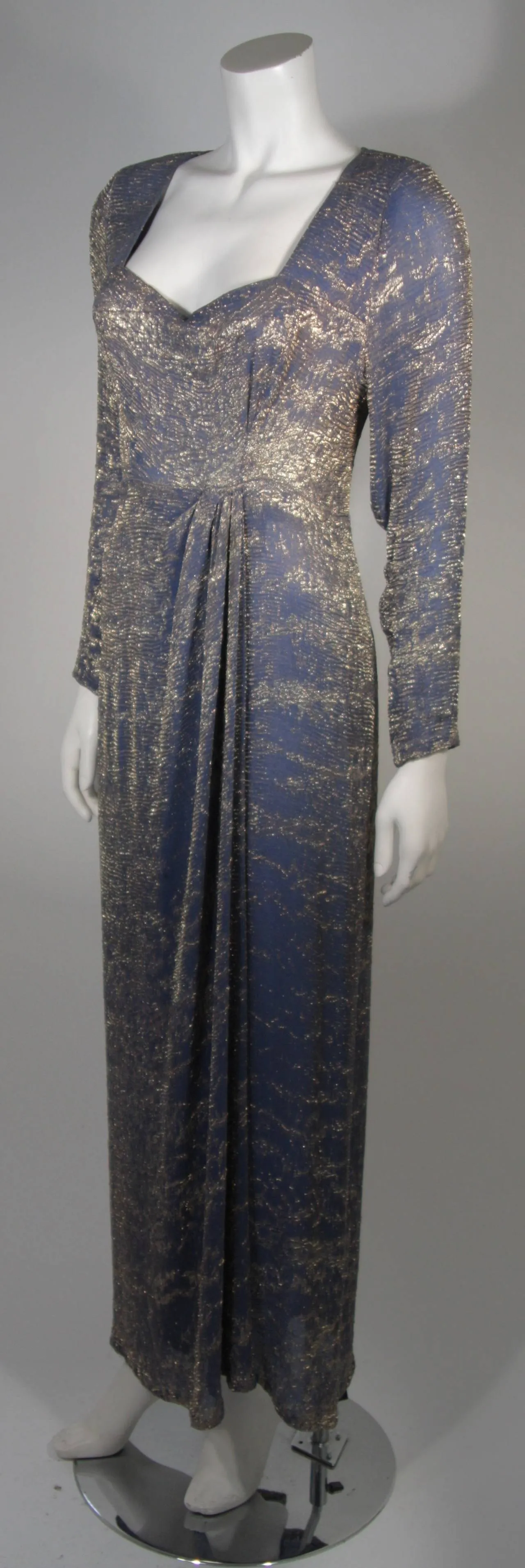 NOLAN MILLER Custom Gown, White Fox Wrap Size S