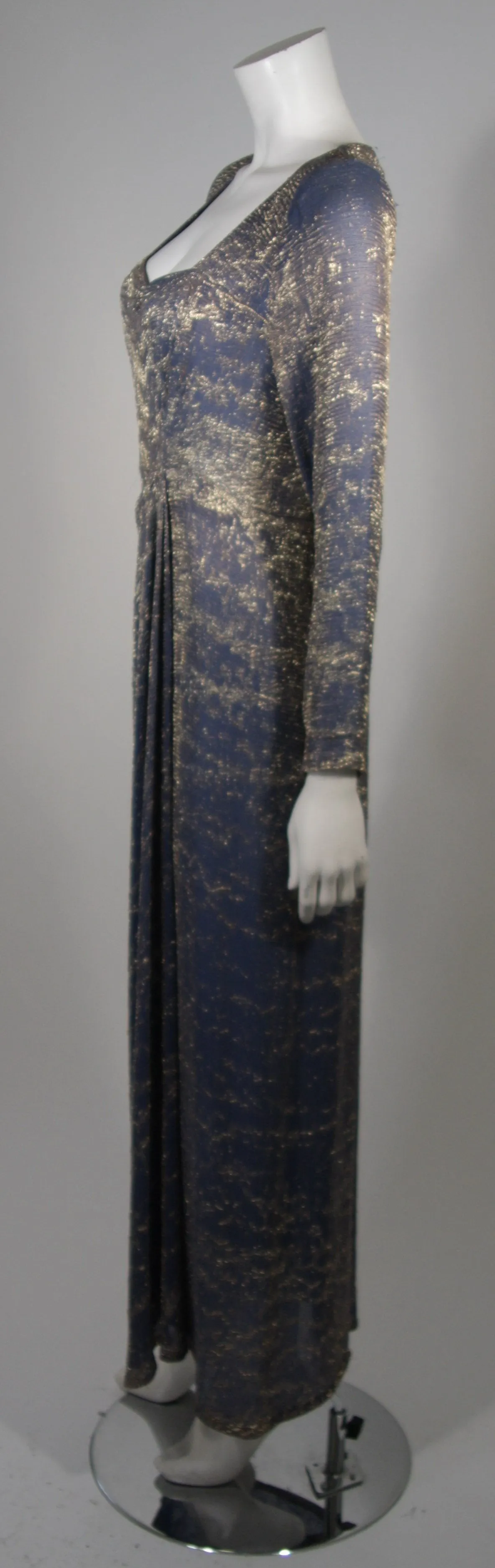 NOLAN MILLER Custom Gown, White Fox Wrap Size S