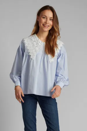 NUCINDY LS SHIRT - Airy Blue
