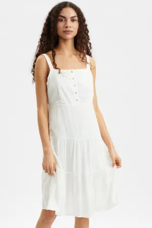 NUDENI DRESS - Bright White