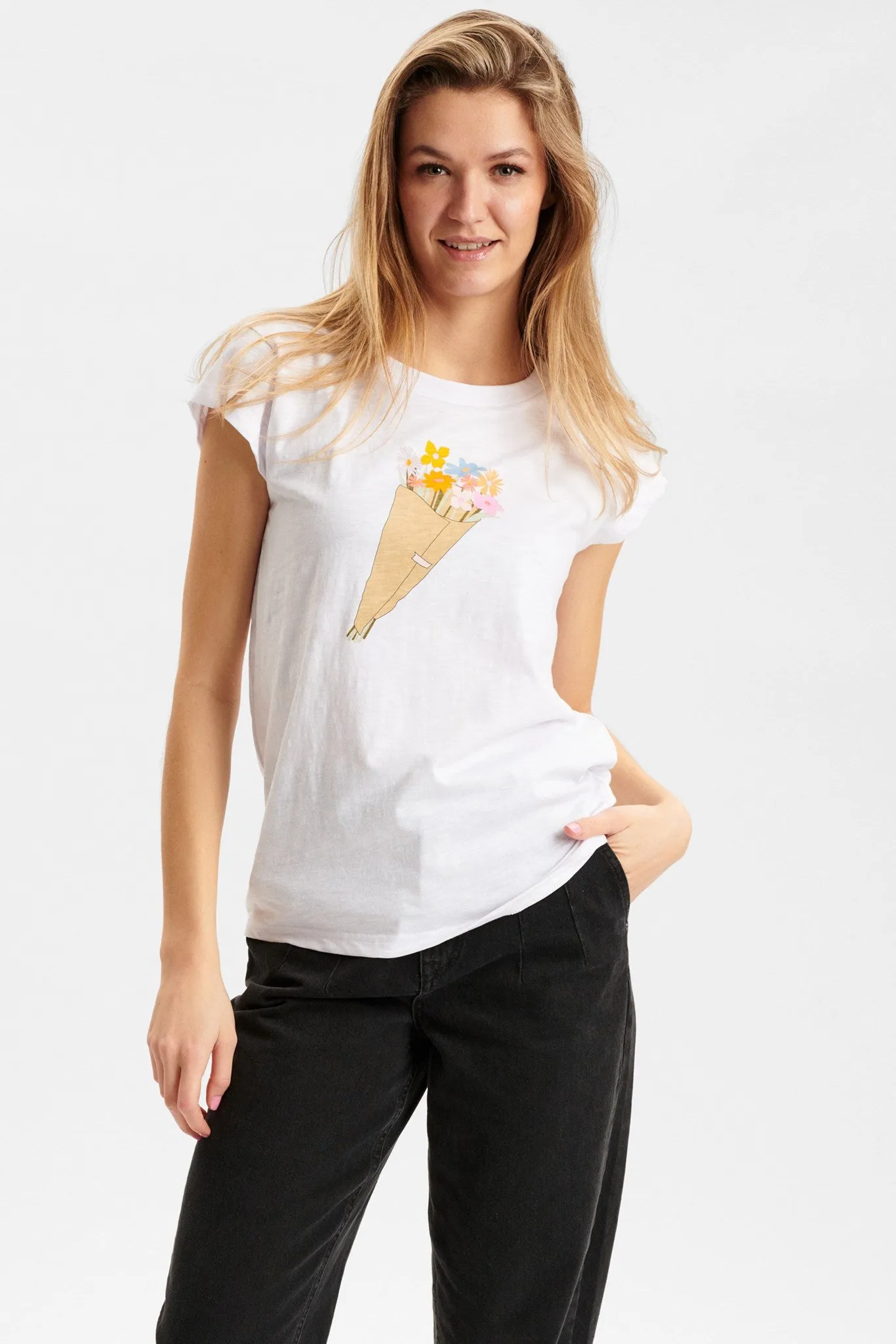 NUDILLY TEE - Bright White