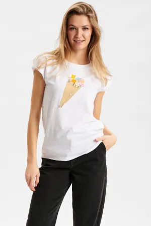NUDILLY TEE - Bright White