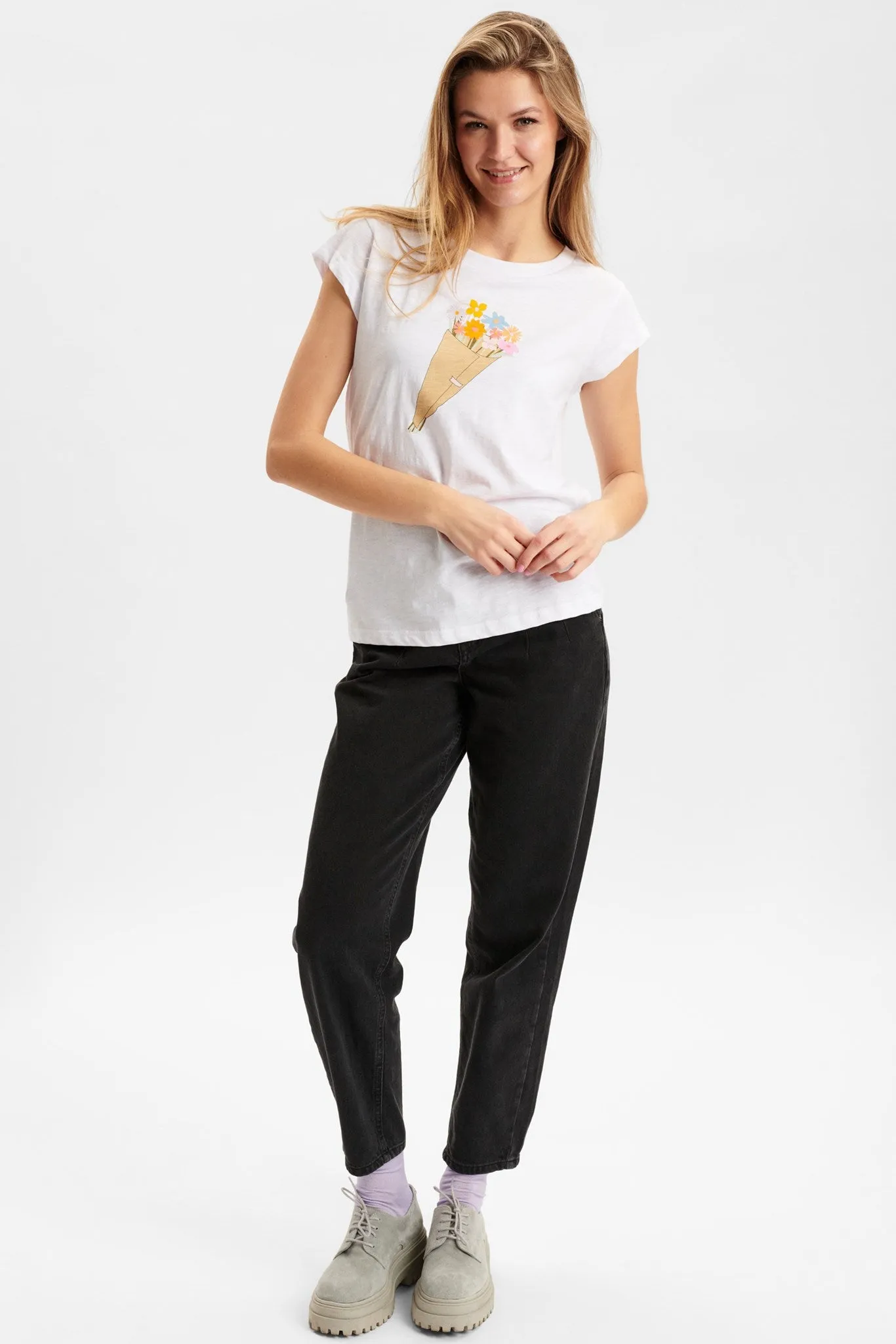 NUDILLY TEE - Bright White