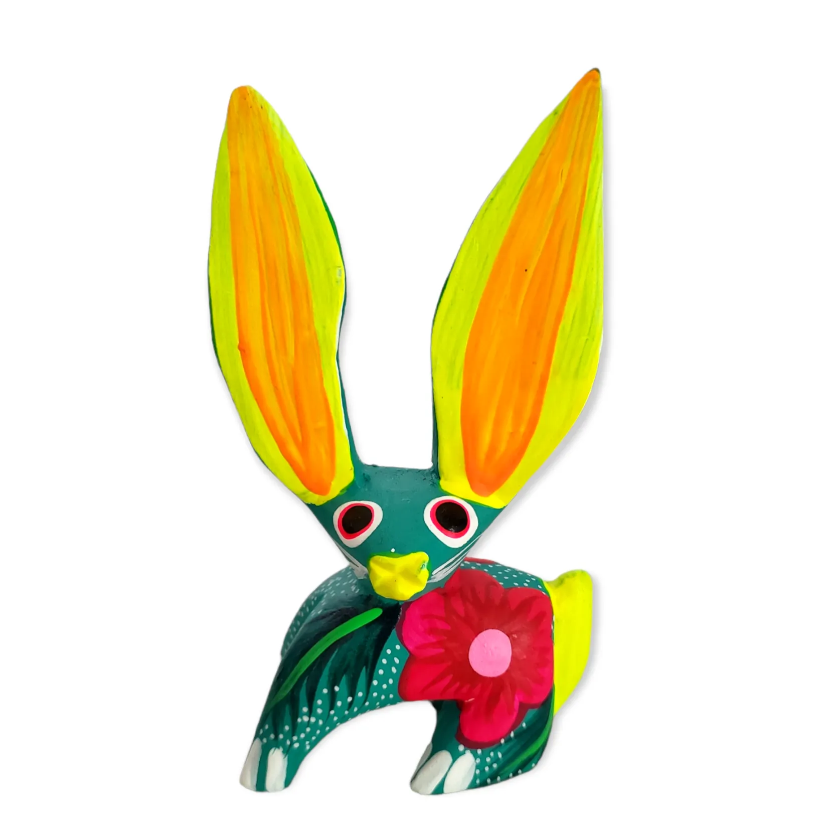 Oaxacan Alebrije Rabbit Wood Carved Mexican Hand Carved&Painted