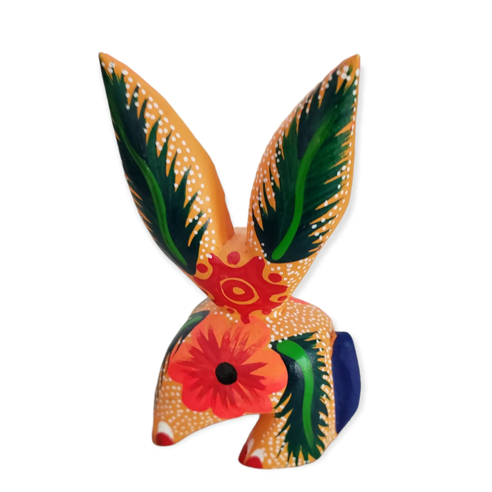 Oaxacan Alebrije Rabbit Wood Carved Mexican Hand Carved&Painted