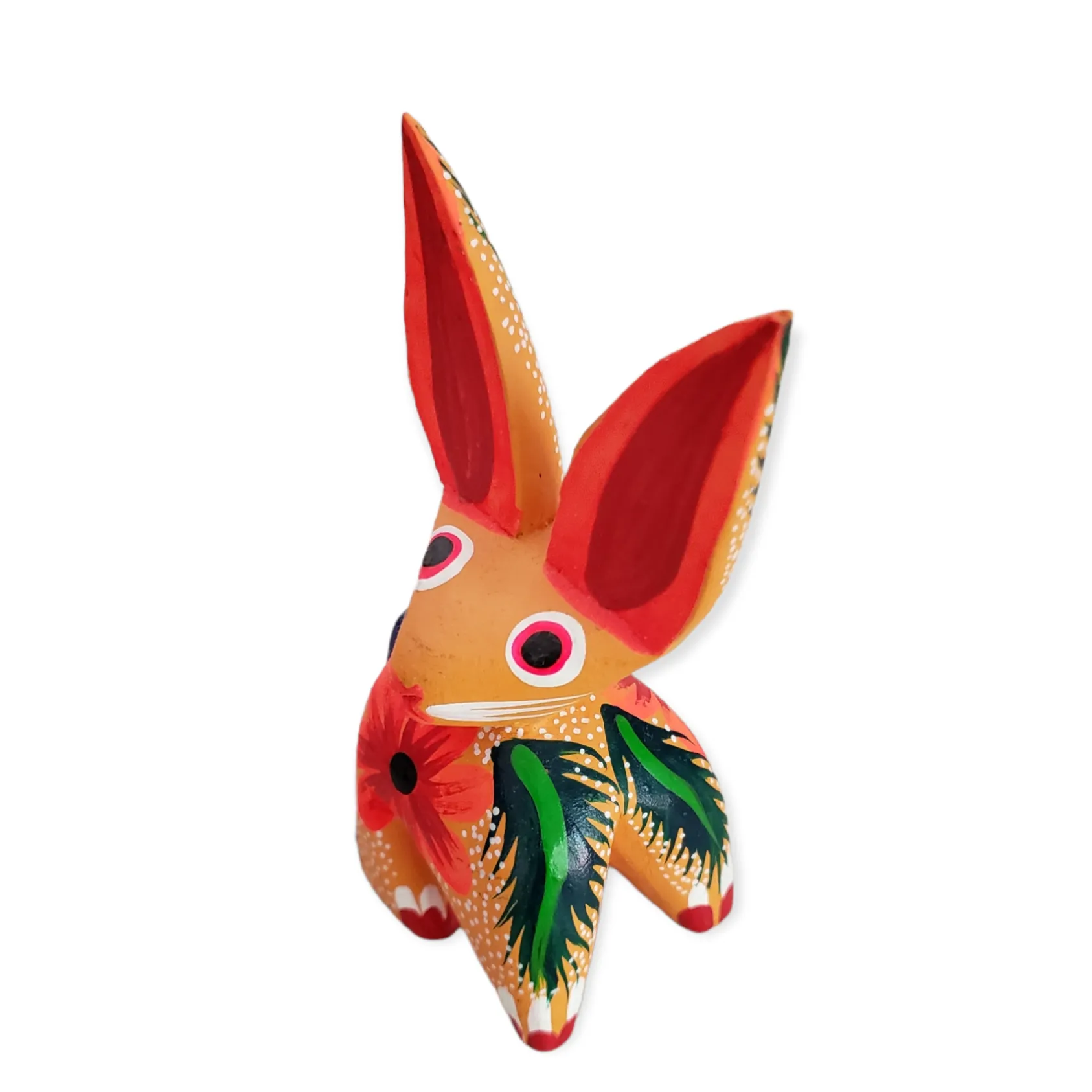 Oaxacan Alebrije Rabbit Wood Carved Mexican Hand Carved&Painted