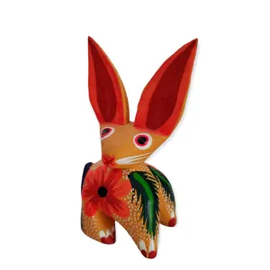 Oaxacan Alebrije Rabbit Wood Carved Mexican Hand Carved&Painted
