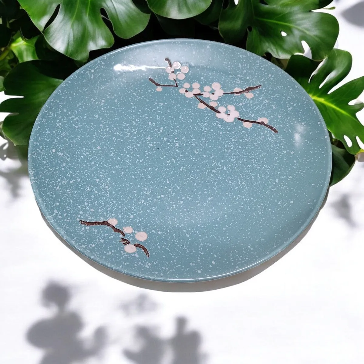 Ocean Blossom Ceramic Plate (10 Inch)
