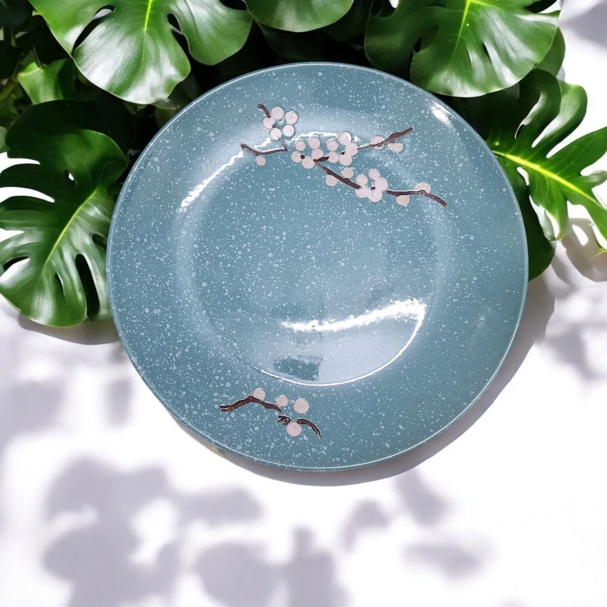 Ocean Blossom Ceramic Plate (10 Inch)