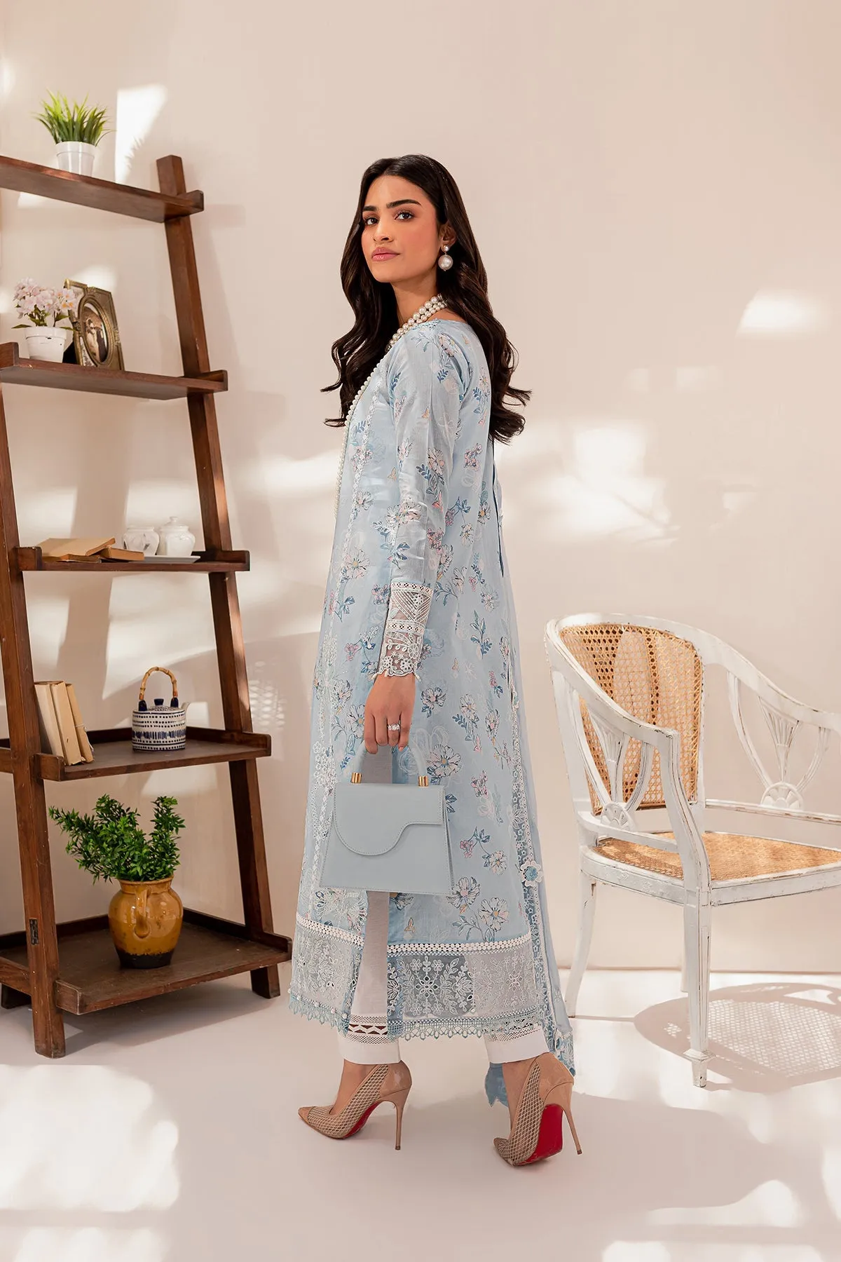 Ocean Dust| Farasha Mehak Festive Lawn SS 23 | Unstitched Embroidered Collection