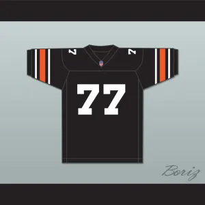 Orc Fogteeth 77 Black Football Jersey with Patch