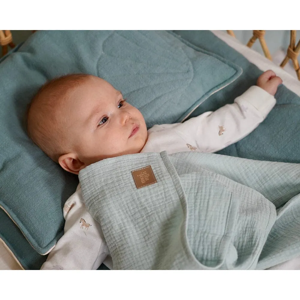 Organic Muslin Swaddle Blanket For Baby By Moi Mili