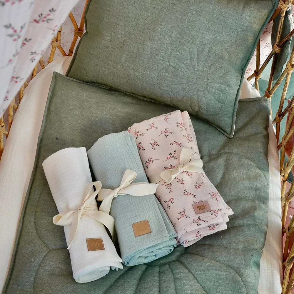 Organic Muslin Swaddle Blanket For Baby By Moi Mili