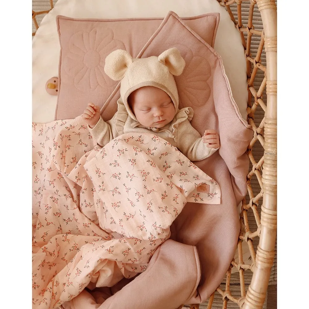 Organic Muslin Swaddle Blanket For Baby By Moi Mili