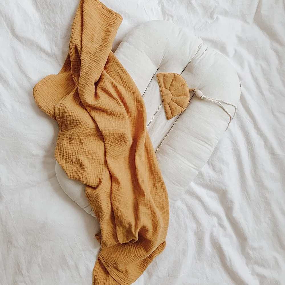 Organic Muslin Swaddle Blanket For Baby By Moi Mili