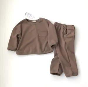 Oversized Sweatshirt Tracksuit - Brown
