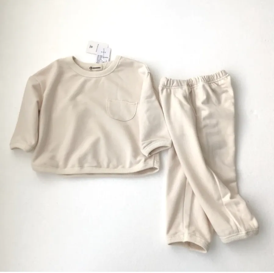 Oversized Sweatshirt Tracksuit - Cream