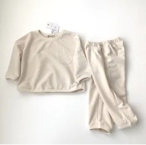 Oversized Sweatshirt Tracksuit - Cream