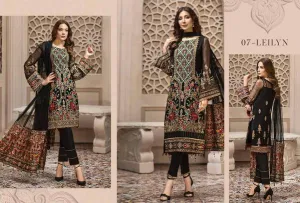 Pakistani Latest Jet Black Color Chiffon Festive Wear 2019 # C1924
