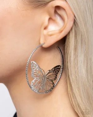 Paparazzi Aerial Alias - Silver Earrings