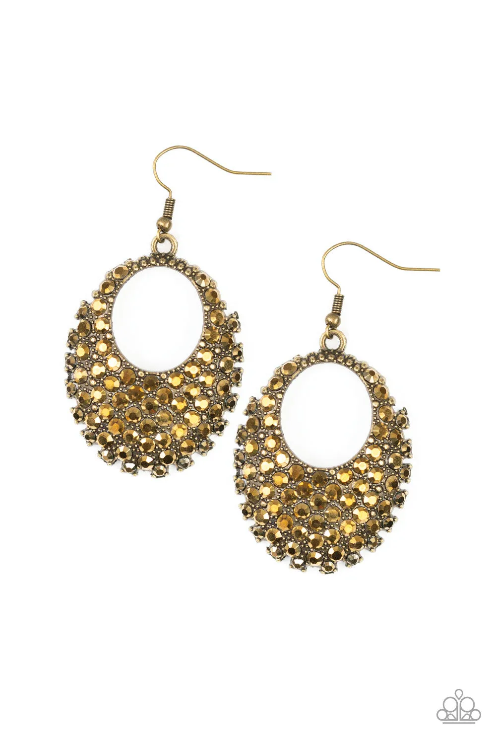 Paparazzi Fierce Flash Earrings Brass