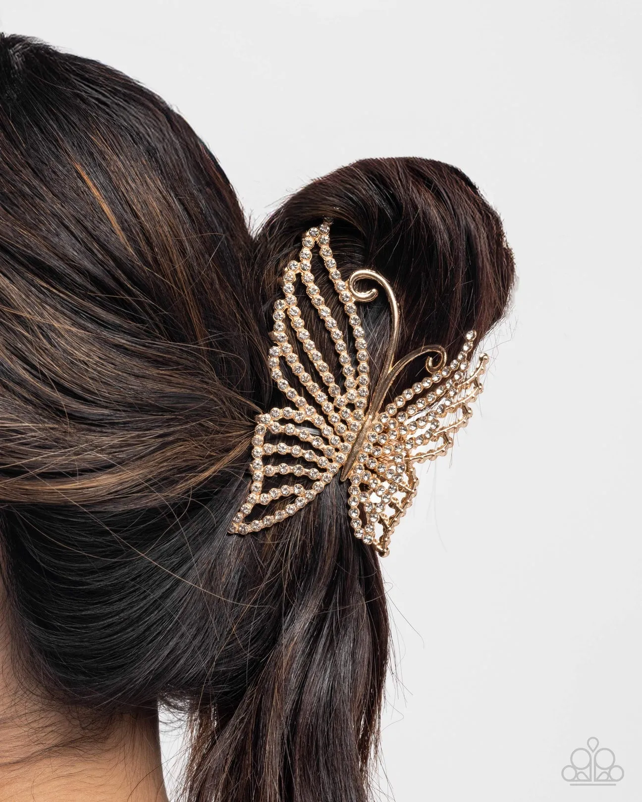Paparazzi Floating Fanfare - Gold Claw Clip