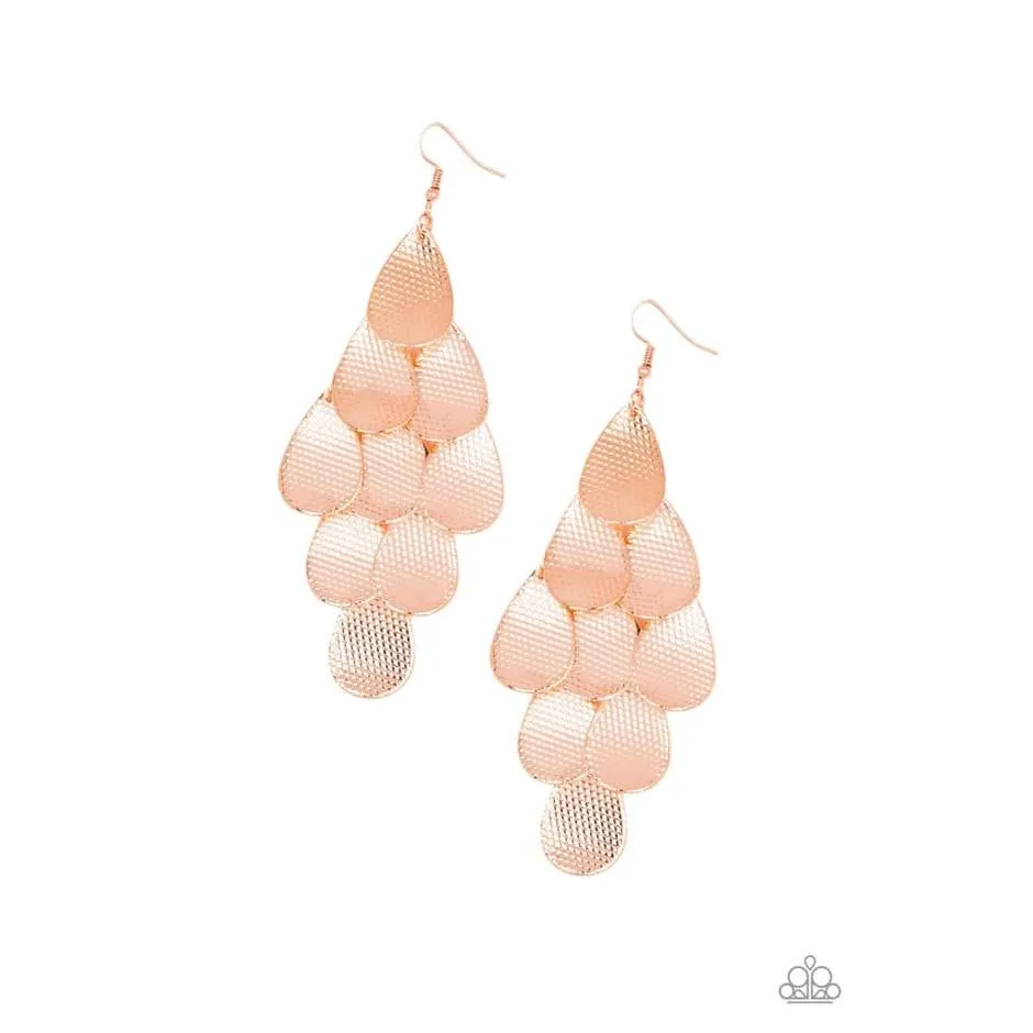 Paparazzi Iconic Illumination Earrings Copper