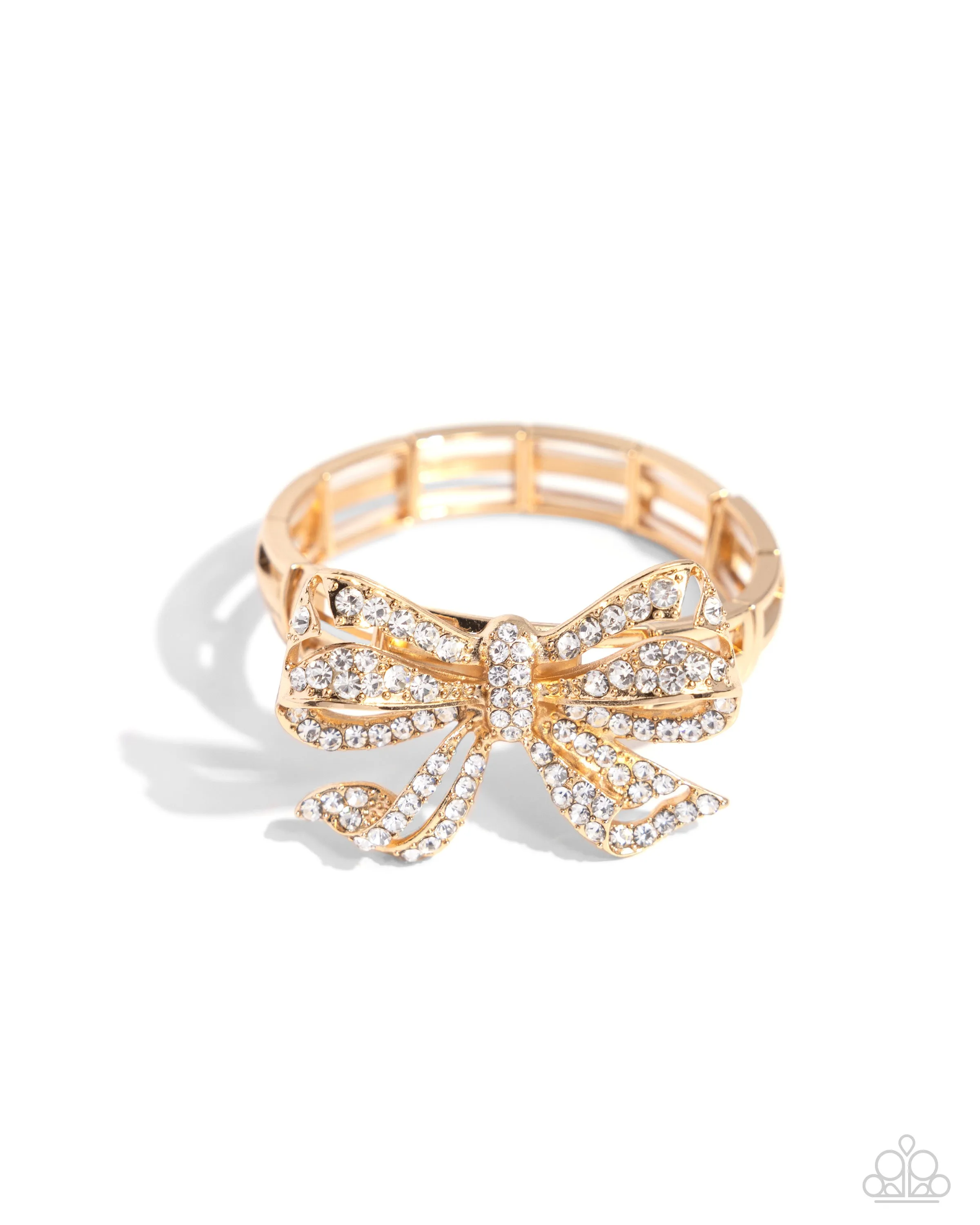 Paparazzi Its All A-BOW-t Me - Gold Bow Bracelt