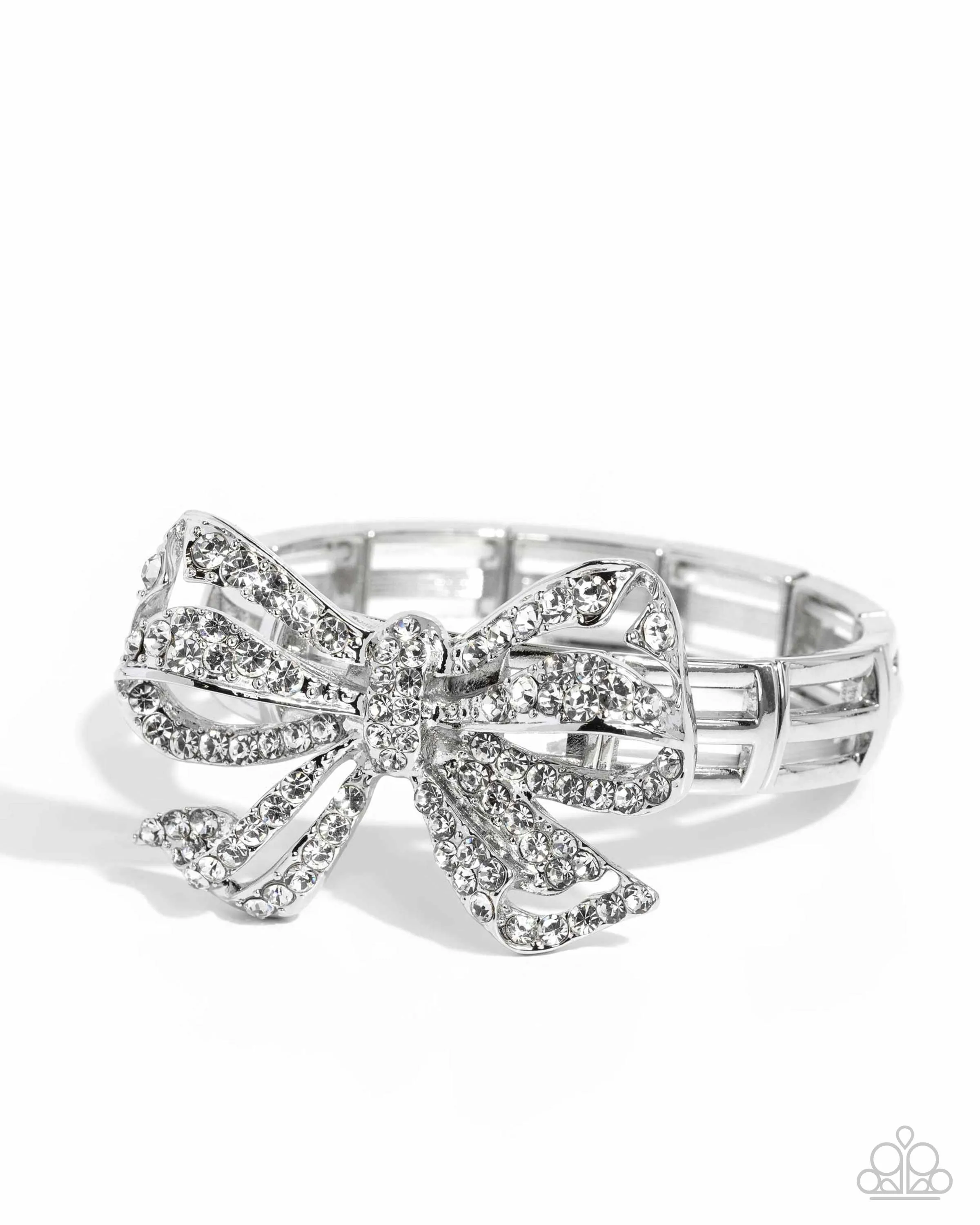Paparazzi Its All A-BOW-t Me - White Bracelet