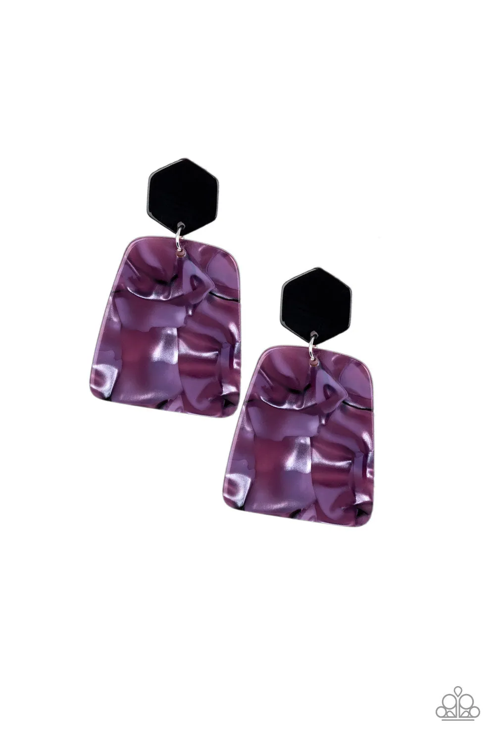 Paparazzi Majestic Mariner Earrings Purple