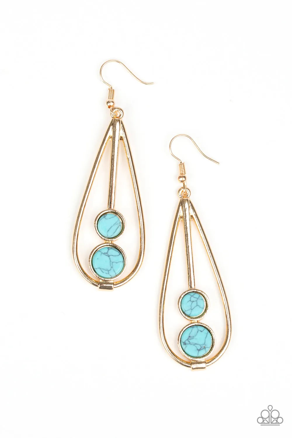 Paparazzi - Natural Nova - Gold Earrings