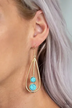 Paparazzi - Natural Nova - Gold Earrings