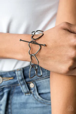 Paparazzi Take Heart - Black Bracelet