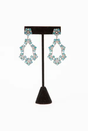 Pave Diamond, Apatite Earrings