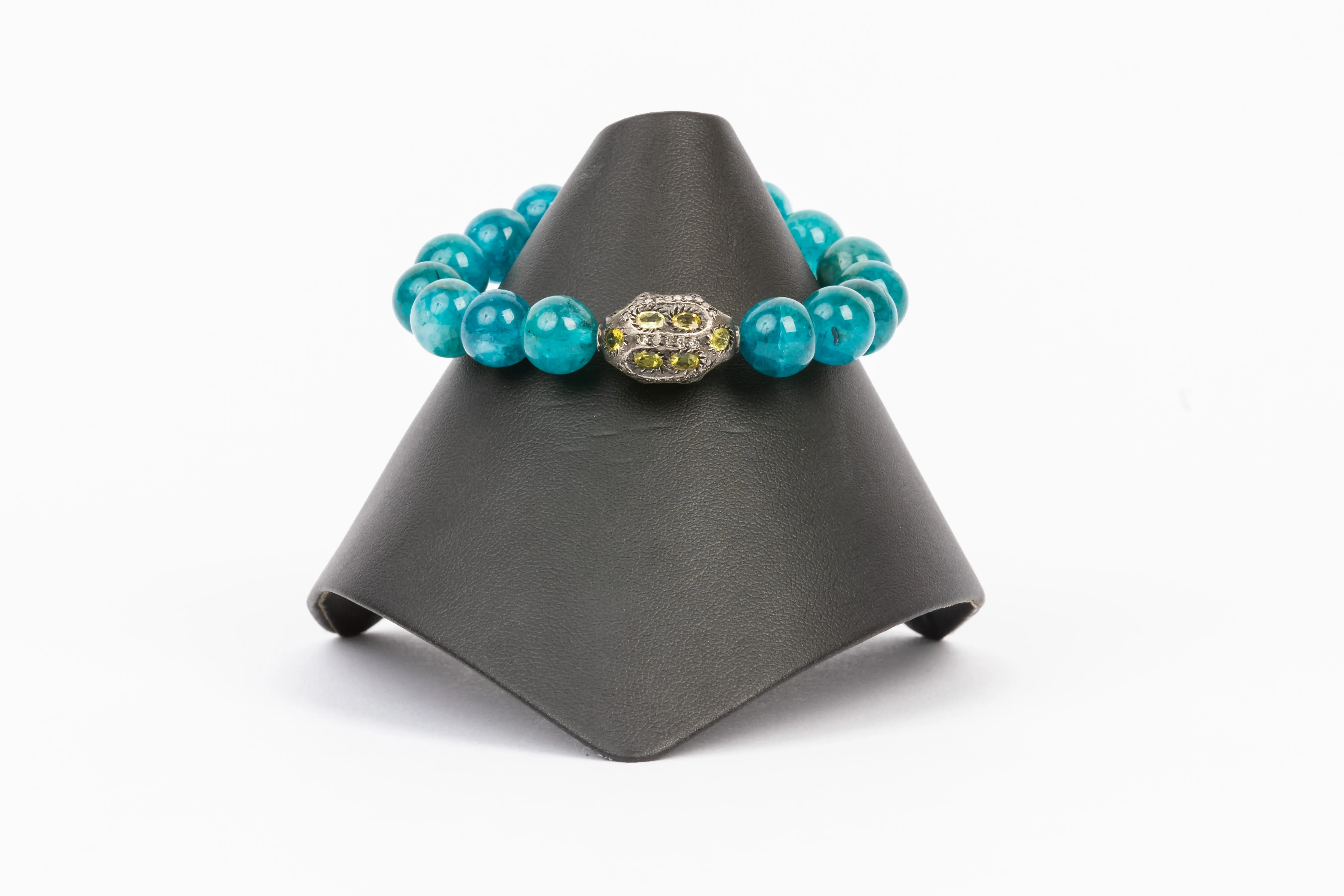 Pave Diamond, Citrine, Apatite Bracelet