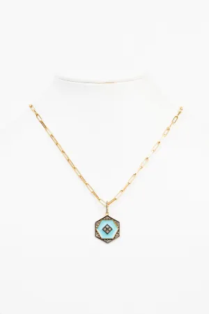 Pave Diamond, Enamel, 18K Vermeil Chain