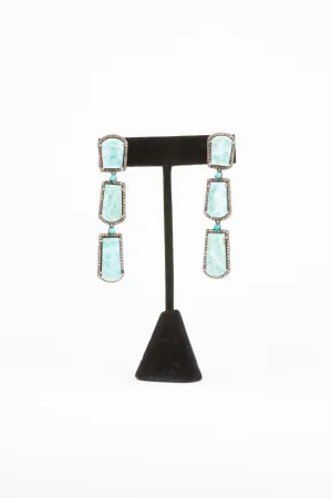 Pave Diamond, Larimar, Turquoise