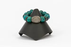 Pave Diamond, Ruby, Charlorite Bracelet