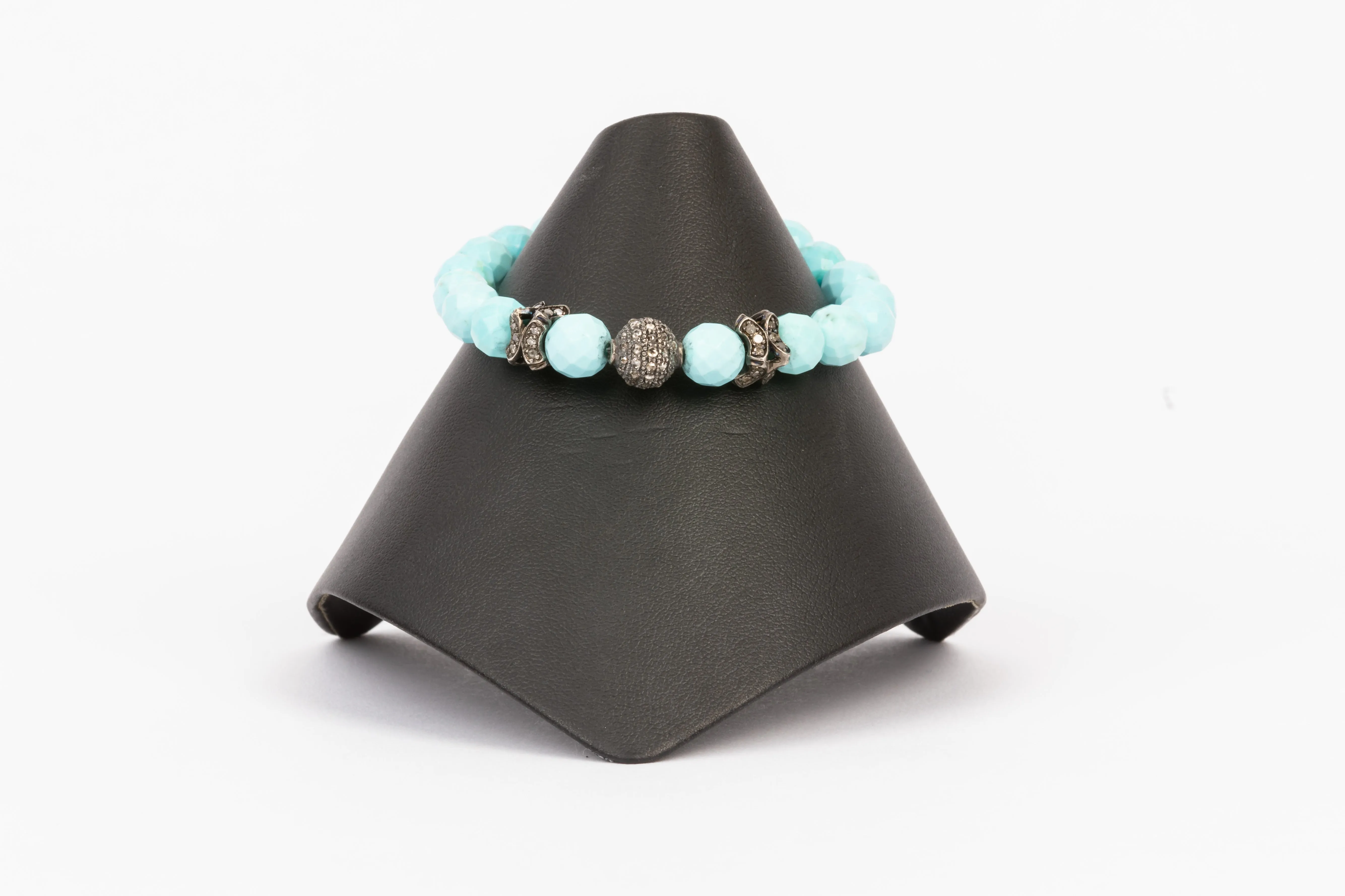 Pave  Diamond ,  Turquoise Bracelet