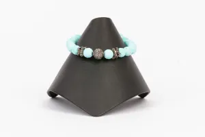 Pave  Diamond ,  Turquoise Bracelet