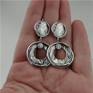 Pendant 925 Sterling Silver Unique Modern Handmade Art Hadar Designers  (MS)y