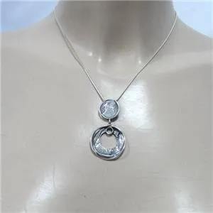 Pendant 925 Sterling Silver Unique Modern Handmade Art Hadar Designers  (MS)y
