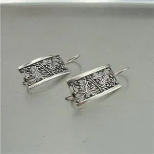 Pendant earrings SET 925 Sterling SilverHandmade filigree Hadar Designers (S)y