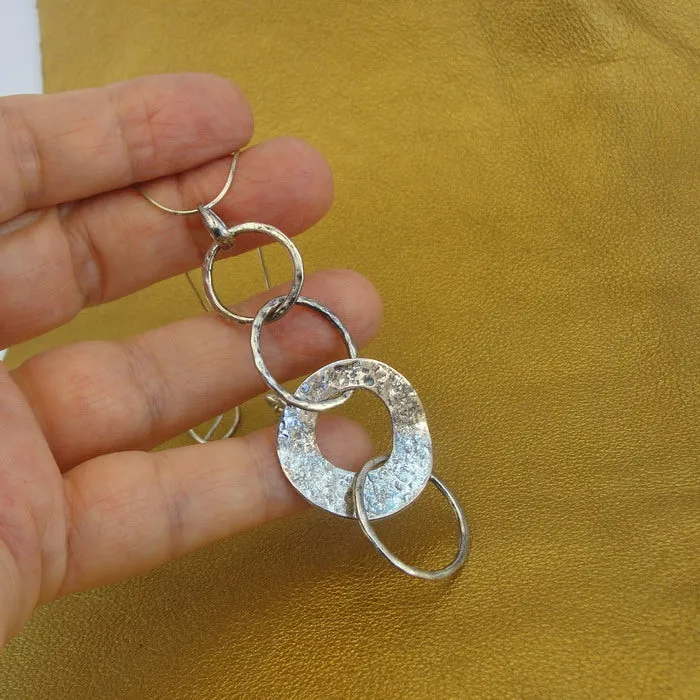 Pendant Necklace 925 Sterling Silver  Minimalist Modern Hadar Designers () SALE