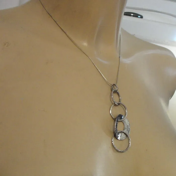 Pendant Necklace 925 Sterling Silver  Minimalist Modern Hadar Designers () SALE