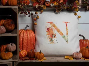 Personalised Autumn Initial Cushion