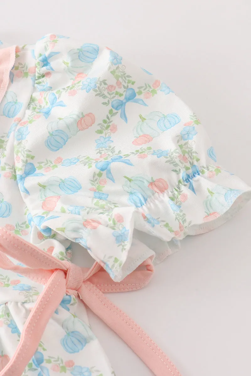 Pink Pumpkin Print Girl Set