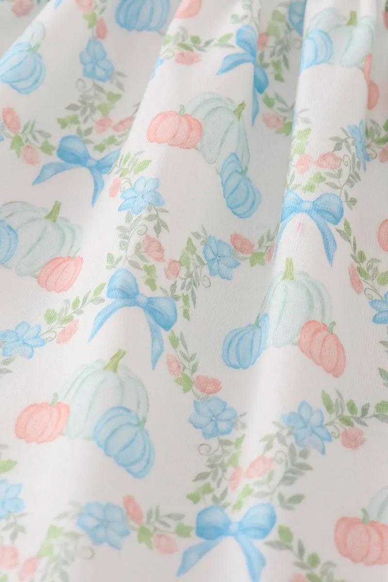 Pink Pumpkin Print Girl Set