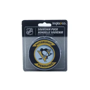 Pittsburgh Penguins Inglasco NHL Retro Logo Hockey Puck