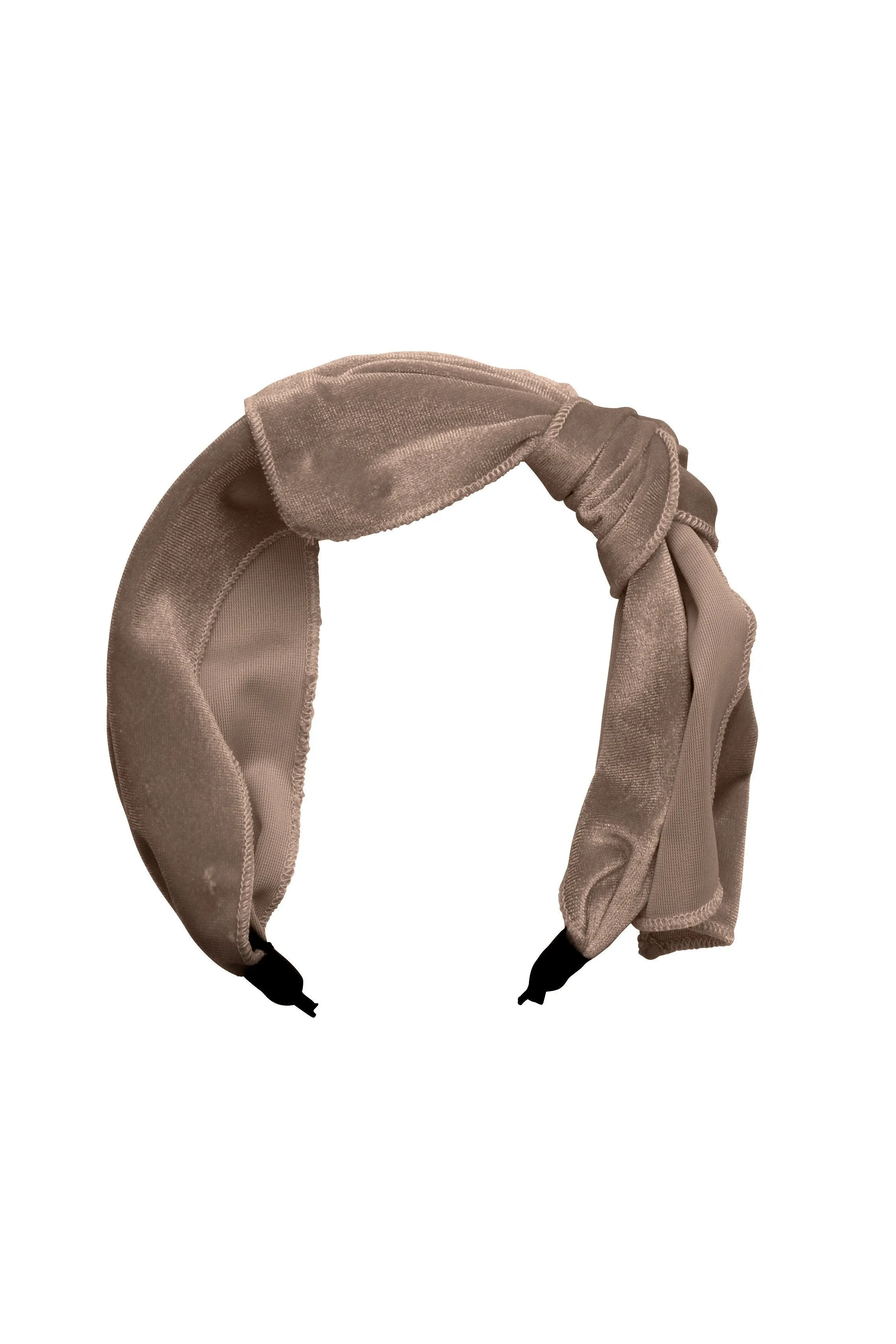 Playful Bow - Light Sand Velvet